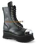 DEMONIA POLE CLIMBER 10 Punk Gothic Leather Mens Boots