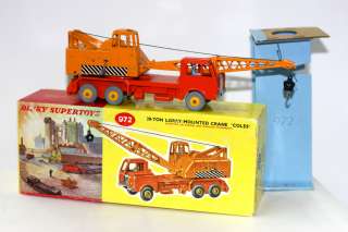 DINKY TOYS 972 COLES 20 TON TRUCK MOUNTED CRANE LATE PLASTIC WHEELS 