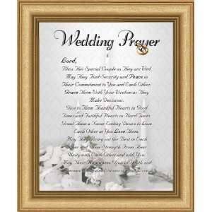  Wedding Marriage Anniversary Prayer Satin Gold Frame 9.5 X 11 
