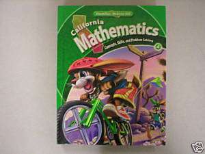 California Mathematics concepts skills 4 Macmillan 2009  