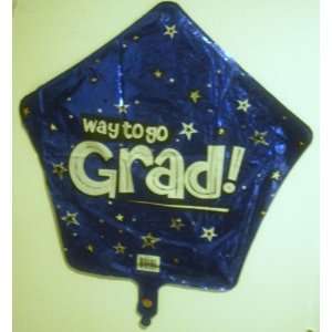  WAY TO GO GRAD 18 Star Shaped Mylar Balloon: Everything 