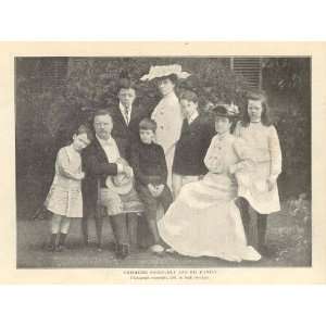    1904 Print President Theodore Roosevelt His Family 