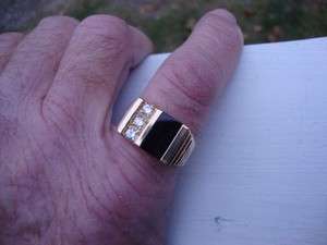Mens Onyx Ring Size 9 10 11 or 12 New  