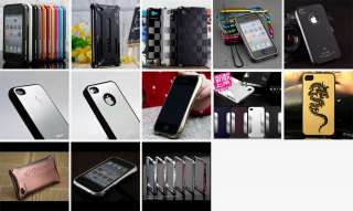 MSZQMJ Metal Brick Guard Case Pouch Cover for Apple iPhone 4 4S 