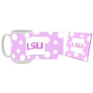 LSU Mug & Coaster Gift Box Combo Louisiana State Fightin Tigers (LSU 