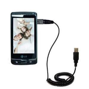  Coiled USB Cable for the LG Optimus 7 with Power Hot Sync 