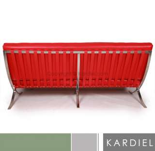 Barcelona Sofa (3 seater), Red Aniline Leather