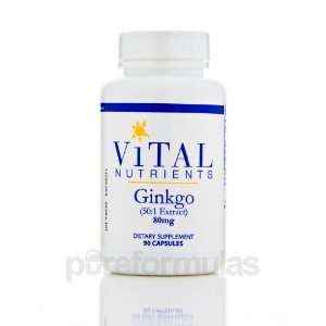  Vital Nutrients Gingko Extract 24% 6% 80mg 90 Capsules 
