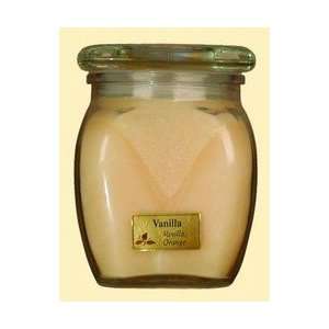 Aloha Bay Palm Wax Candles   Tahitian Vanilla   Ivory   Square Glass 