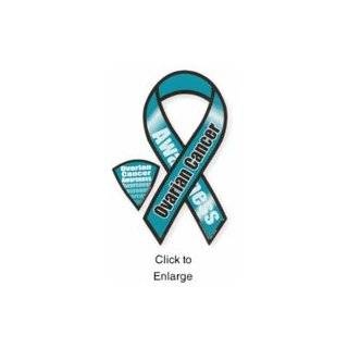 Ovarian Cancer Awareness 8 Ribbon Car Magnet
