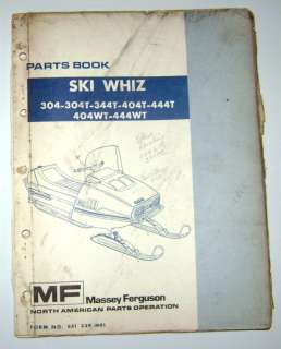 Massey Ferguson MF 304 to 444WT Ski Whiz Parts Catalog  