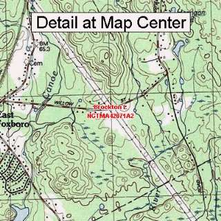  USGS Topographic Quadrangle Map   Brockton L 