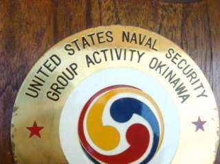 United States Naval Security Group Plaque Okinawa 1971  