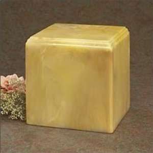 Gold & Tan Cultured Marble Urn 
