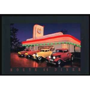 Route 66 Diner Neon/LED Poster