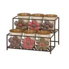 Benzara 13391 Daisy Flower Metal Planter Screen Stand with 3 Planters