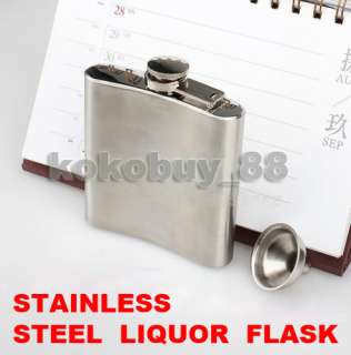 V5617 Stainless Steel Hip Liquor Alcohol Flask Screw Cap 6oz  