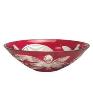 Dale Tiffany Dale Tiffany GA60836 Red Floral Decorative Crystal Bowl 