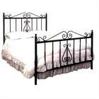 Grace French Bed with Frame   Metal Finish Aged Iron, Size Full