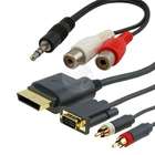 eForCity For Xbox 360 HD VGA AV Cable + RCA To 3.5MM Adapter 6ft