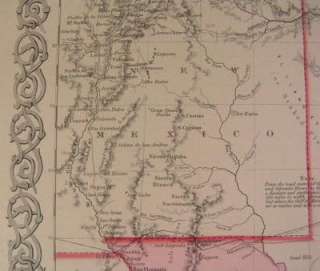 Texas w/ German Settlements 1856 Rare Colton antique engraved folio 