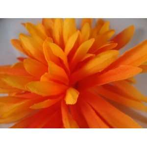  Bright Orange Mum Hair Flower 