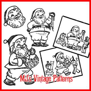 Santa Claus Embroidery ~ Vintage Christmas Pattern  