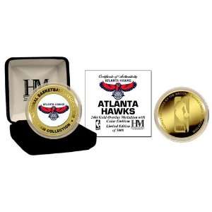 Atlanta Hawks 24Kt Gold And Color Team Logo Coin 