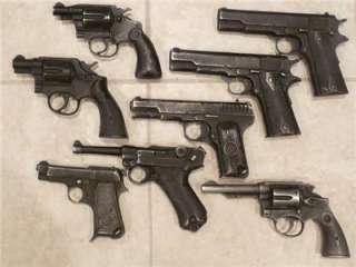   METAL IRON GUNS, NOT TOYS, NO MOVING PART, COLT, RUSSIAN, ETC  