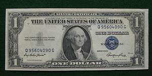 1935E *VF* $1 Silver Certificate; Blue Seal  