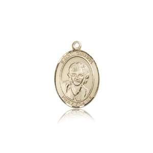  14kt Gold St. Saint Gianna Medal 3/4 x 1/2 Inches 8322KT 