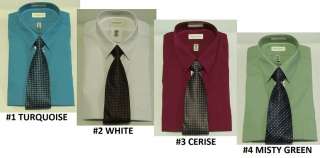 Mens Van Heusen Dress Shirt & Tie Set Wrinkle Free Sizes: 15   17 1 