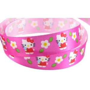   Hello Kitty Satin Ribbon  Hot Pink Flowers Arts, Crafts & Sewing