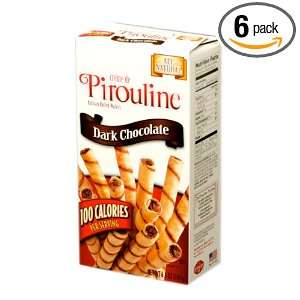 Pirouline Rolled Wafers, Dark Chocolate, 100 Calorie Twin Packs, 6.5 