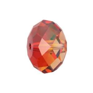   5040 18mm Faceted Roundelle Crystal Red Magma Arts, Crafts & Sewing