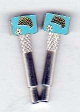   pair of 2 soccer jewelry quality cribbage pegs like fine jewelry they