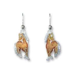 Palomino Horse Earrings