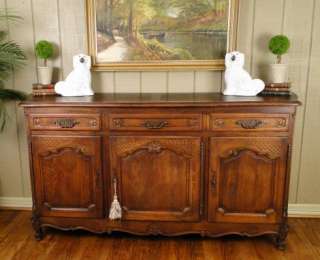 Antique FRENCH COUNTRY Buffet Server LOUIS XV SIDEBOARD Dark Oak 