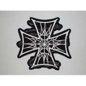  SPIDER IRON CROSS PATCH Embroidered Patch 3 1/4 X 3 1/4 