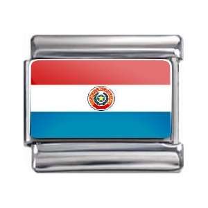  Italian Charms Original Paraguay Flag Bracelet Link 