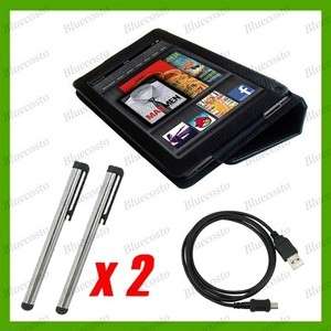 Folio Stand Case+2x Stylus Pen+USB Charge Cable Cord for  Kindle 
