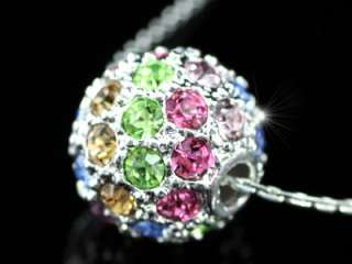 Multi Color Ball Necklace use Swarovski Crystal SN092  