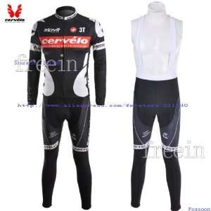  2010 cervelo long sleeve cycling jerseys and bib pants set/cycling 