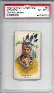 1930 British/American Tob, Indian Chiefs Arkikita PSA 6  