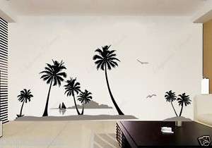 Coconut Trees and Islands  removable vinyl wall decals  