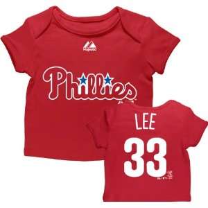  Cliff Lee Philadelphia Phillies Newborn Red Name and Number 