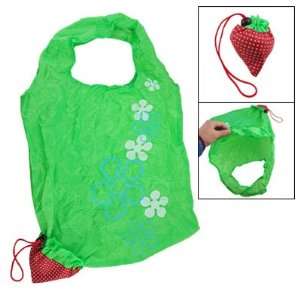  Floral Pattern Green Fabric Recycling Shopping Handbag 