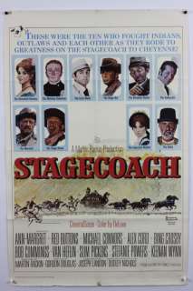 Stagecoach 1966 Original Movie Poster 27x41 Norman Rockwell artwork 