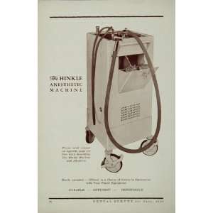 1930 Ad Hinkle Anesthetic Machine Dental Dentistry   Original Print Ad