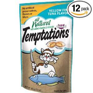 All Natural Temptations Yellowfin Tuna Treats for Cats, 2.47 Ounce 